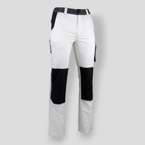 Pantalon de travail multipoches stretch Vaisseau - Blanc/Gris Charbon - LMA