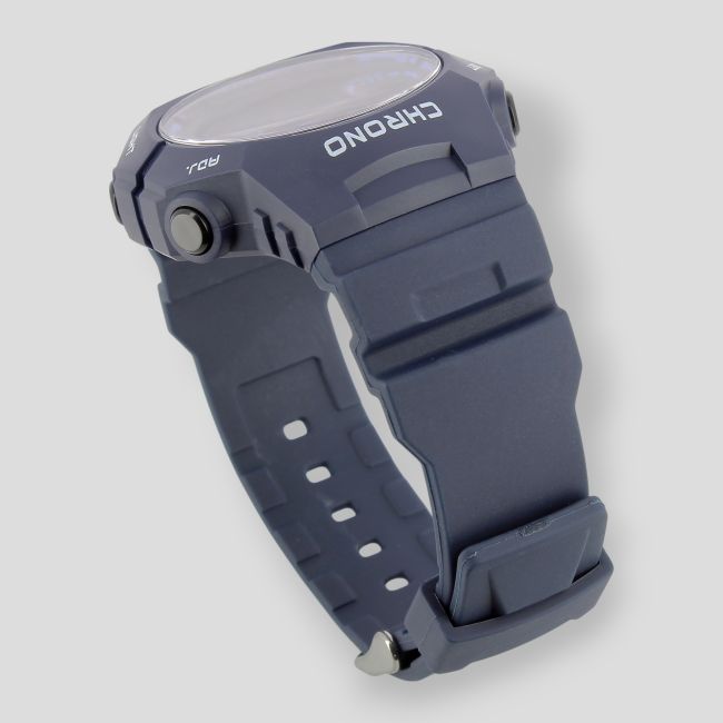 Montre digitale avec bracelet plastique - Bleu Foncé - Tekday