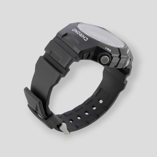 Digitaluhr mit Kunststoffarmband - Schwarz - Tekday