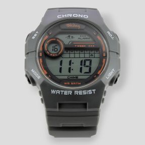 Reloj digital con correa de plástico - Gris Medio - Tekday