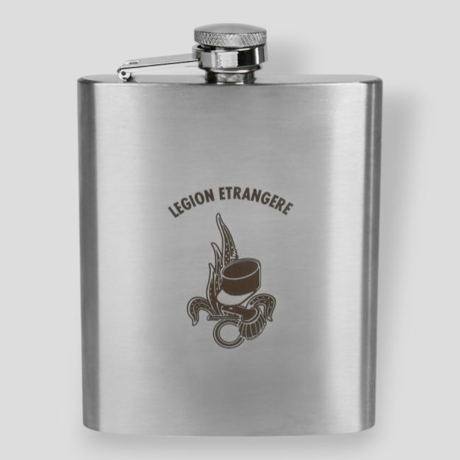 Edelstahl-Flachmann 200ml Fremdenlegion - Ares