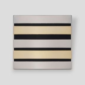 Distintivo de boné em metal do Exército - Tenente-Coronel Prata