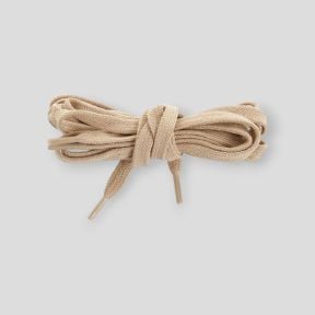 Cordones planos de algodón arena 120cm - Ares