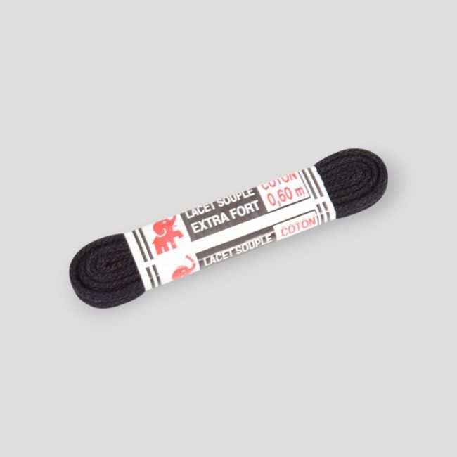 Ronde zwarte katoenen veters 60cm - Ares