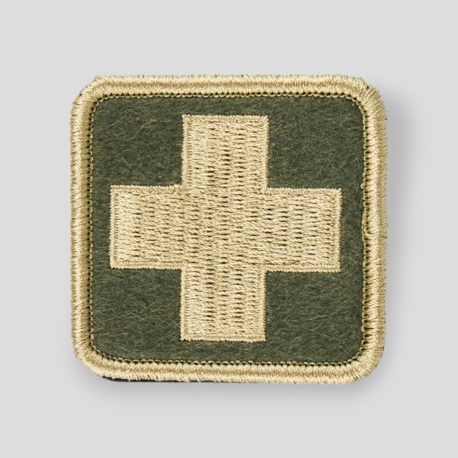 BESTICKTER PATCH GRÜNES KREUZ HV - Ares