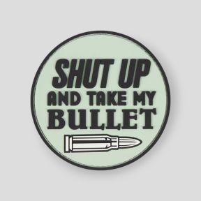 AUFNÄHER SHUT UP PVC - Ares