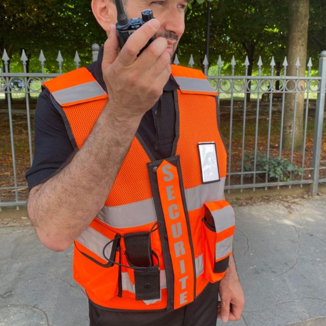 Warnweste Thor Mesh Private Sicherheit - Orange - VVS