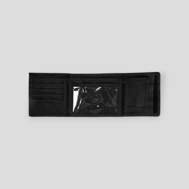 Portefeuille 3-voudig met koord Zwart - Ares