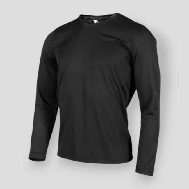 T-shirt lange mouwen Easy-Clim Zwart - Ares