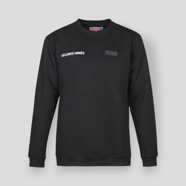 Felpa con finestra badge da ricamare Sicurezza Privata - Nero - CityGuard
