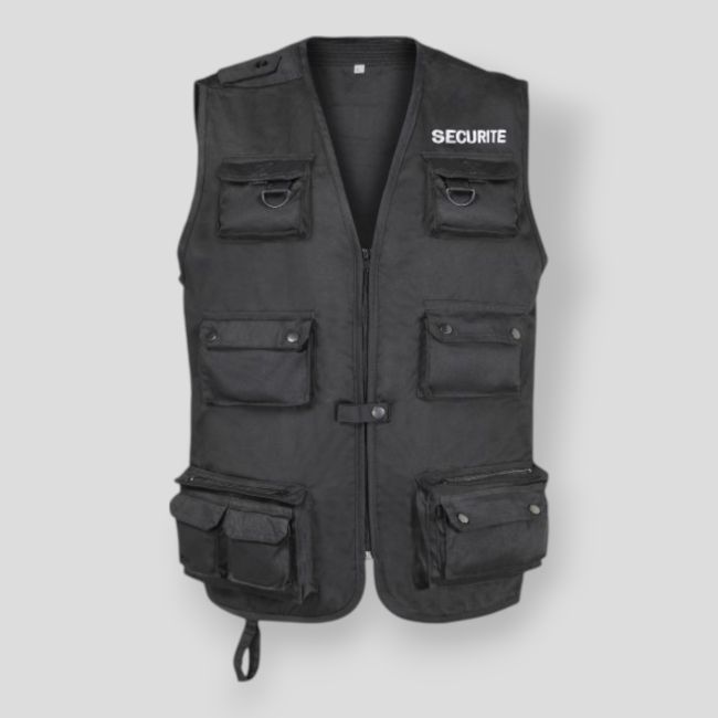 Chaleco Reporter Seguridad - Negro - CityGuard Chaleco Reporter Seguridad - Negro - CityGuard
