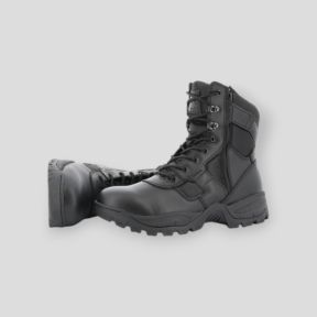 Einsatzschuhe 2 Reißverschlüsse Leder/Nylon - Schwarz - GK