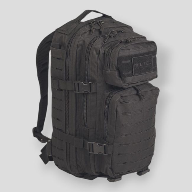 Rugzak US ASS. PACK laser Cut 20L Zwart - Miltec
