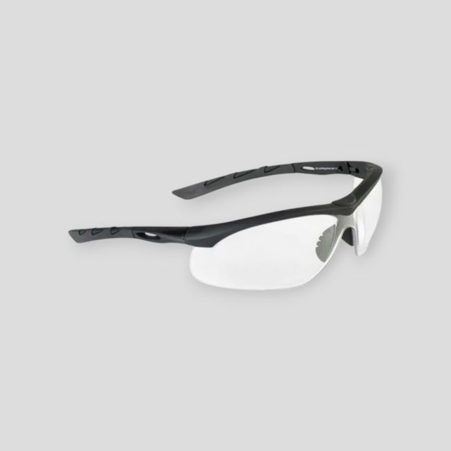 Taktische Brille Lancer (Klare Scheibe) - Schwarz - Swisseye