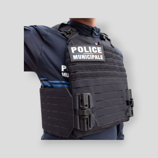 Porta-placas Rider para colete à prova de balas Quick Release Security - Preto - O Protetor