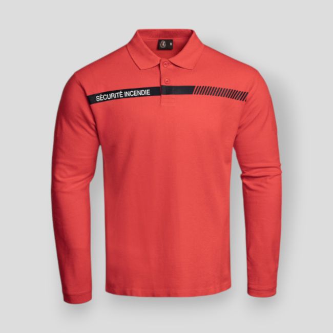Polo de manga larga Seguridad Contra Incendios Sécu-One - Rojo - A10 Equipment
