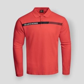Langärmeliges Polo Feuerwehr Sécu-One - Rot - A10 Equipment