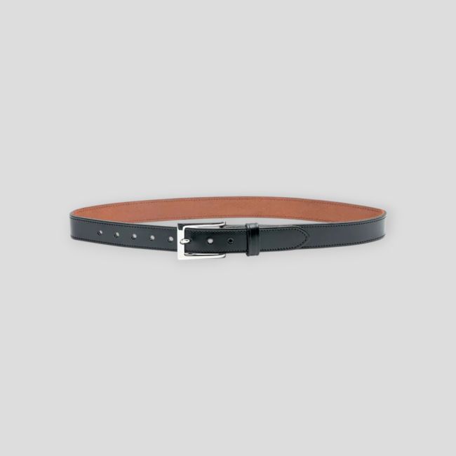 Cintura di Lusso in pelle doppiata 30mm - Nero - GK