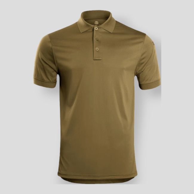 Polo tático STOIRM 100% poliéster coiote - Highlander