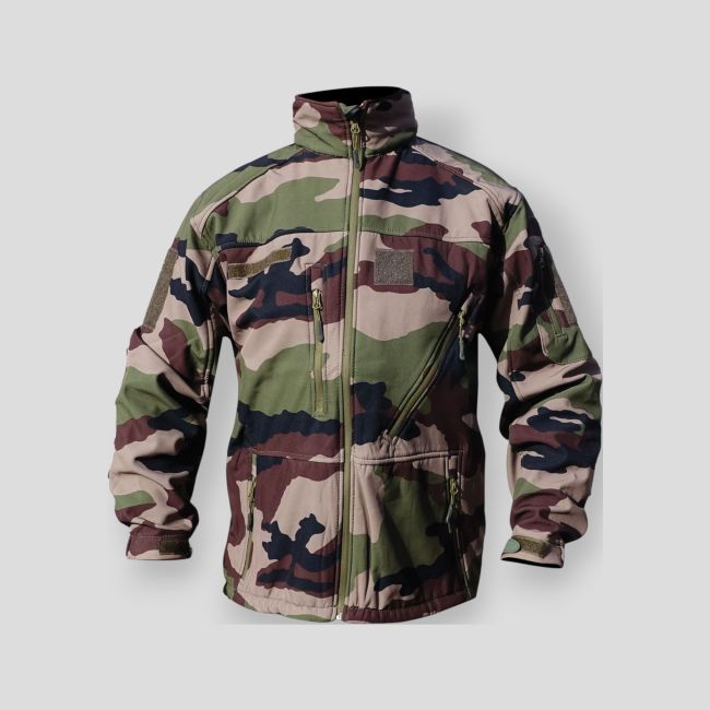 Casaco Softshell Camuflado CE com zíperes impermeáveis - Patrol Equipement
