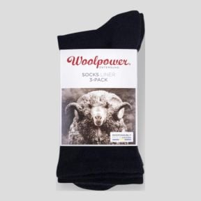 Lot de 3 paires de chaussettes Liner Classic Noir - Woolpower