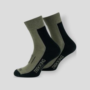 Skarpety trekkingowe Coolmax - Oliwkowy/Czarny - 101 Inc