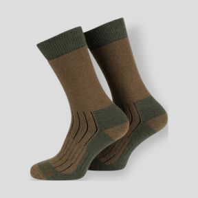 Chaussettes d'extérieur en mérinos - Vert Olive/Marron - 101 Inc