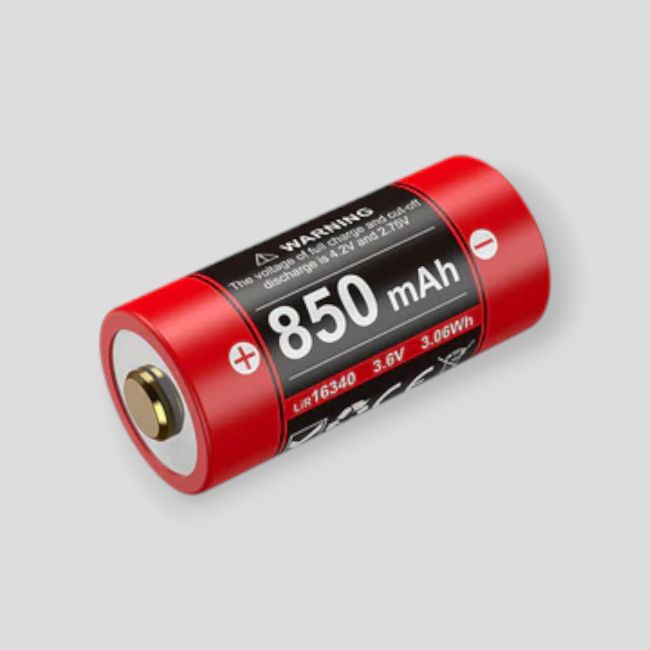 Wiederaufladbarer Akku 16GT-85UR mit Micro-USB-Anschluss (16 340 Li-on, 3,6V, 850mAh) - Klarus