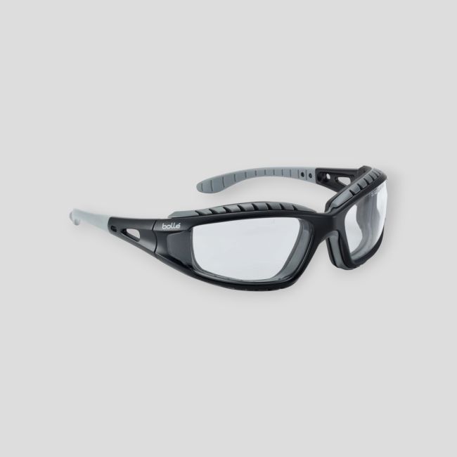 Okulary ochronne hybrydowe Tracker (soczewka bezbarwna) - Czarne - Bollé Safety