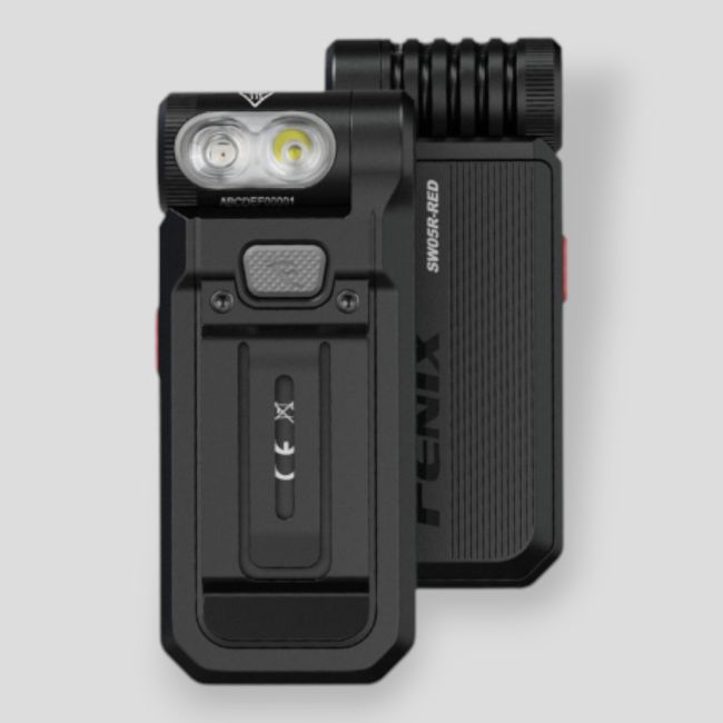 Aufladbare Taschenlampe SW05R-RED (150 Lumen) - Schwarz - Fenix