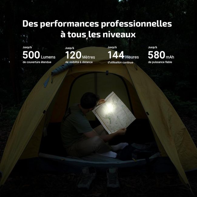 Lampe gilet tactique500 lm & lumièrerouge OCLIP Pro noir - Olight