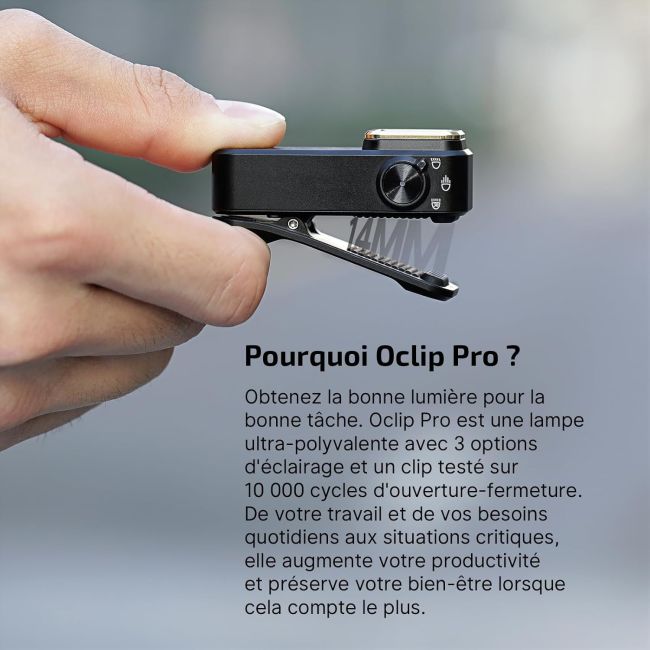 Lanterna tática de colete 500 lm & luz vermelha OCLIP Pro preta - Olight
