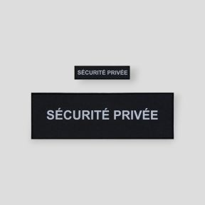 SECURITE PRIVEE Patches Schwarz HV (Brust und Rücken) 3x12cm+10x30cm - GK