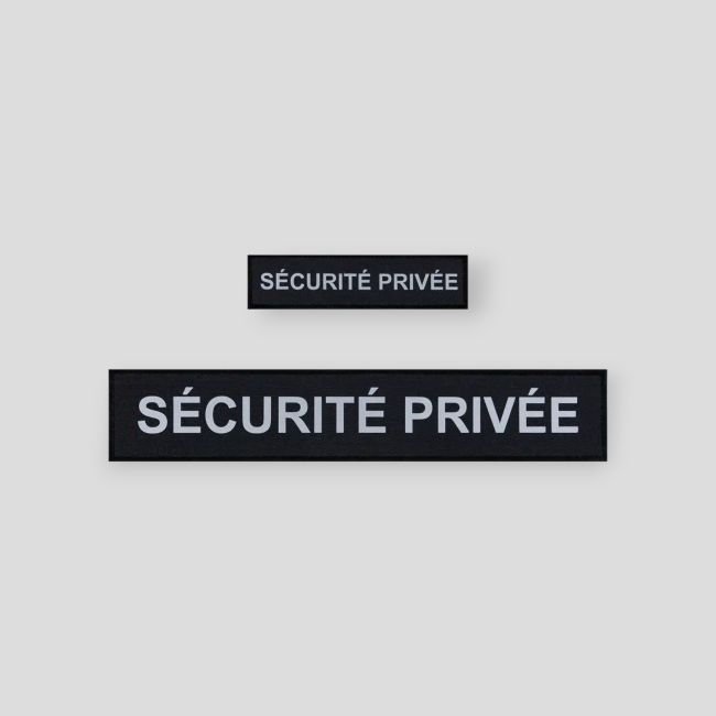 Lotes de 2 flaps HV SEGURIDAD PRIVADA 3x12cm (pecho) y 5x27cm (espalda) - GK