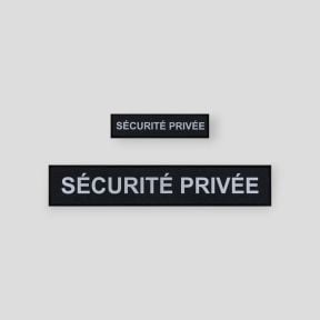 Flaps SECURITE PRIVEE Zwart HV (borst en rug) 3x12cm + 5x27cm - GK