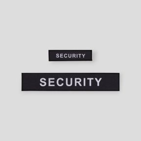 SECURITY Patches Schwarz HV (Brust und Rücken) 3x12cm + 5x27cm - GK