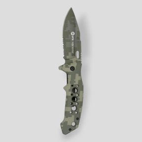 Couteau Pliant Tactique - Pixel Vert - K25
