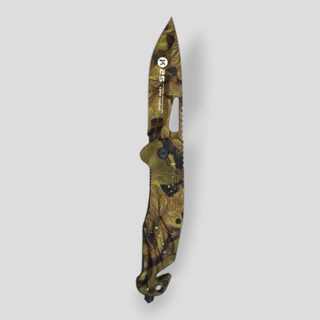 Canivete tático G10 (lâmina 8,8cm) - Camuflado - K25