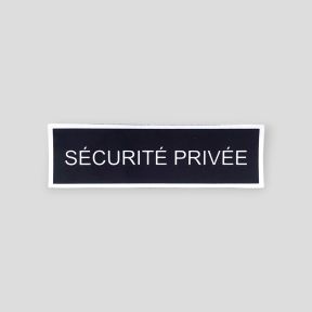 Bandeau d'identification sécurité privée rétro-réfléchissant fond noir 10x3 cm - Patrol Equipement