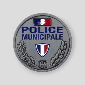 Insigne métallique en relief Police Municiaple - Patrol Equipement