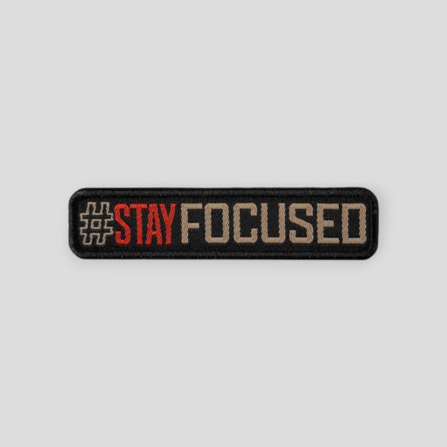 Bestickter Patch Signature Stay Focused - Tan/Rot - A10 Equipment