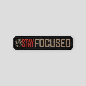 Geborduurd patch Signature Stay Focused - Tan/Rood - A10 Equipment