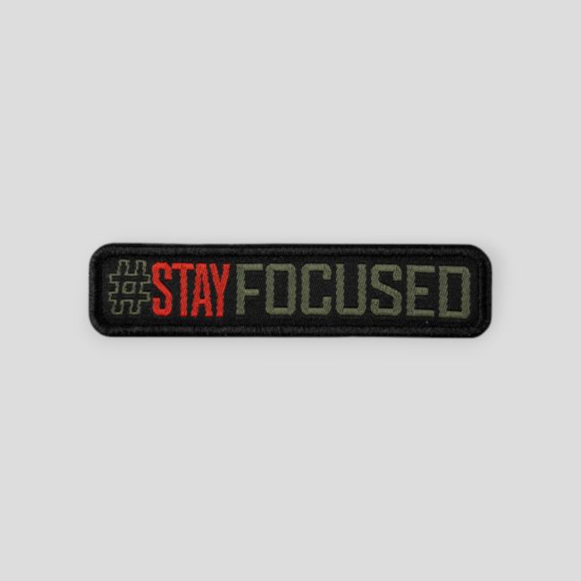Patch brodé Signature Stay Focused - Vert Olive/Rouge - A10 Equipment