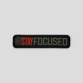 Geborduurd patch Signature Stay Focused - Olijfgroen/Rood - A10 Equipment