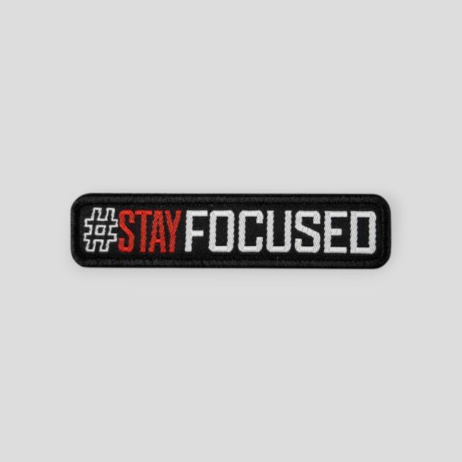 Bestickter Patch Signature Stay Focused - Weiß/Rot - A10 Equipment