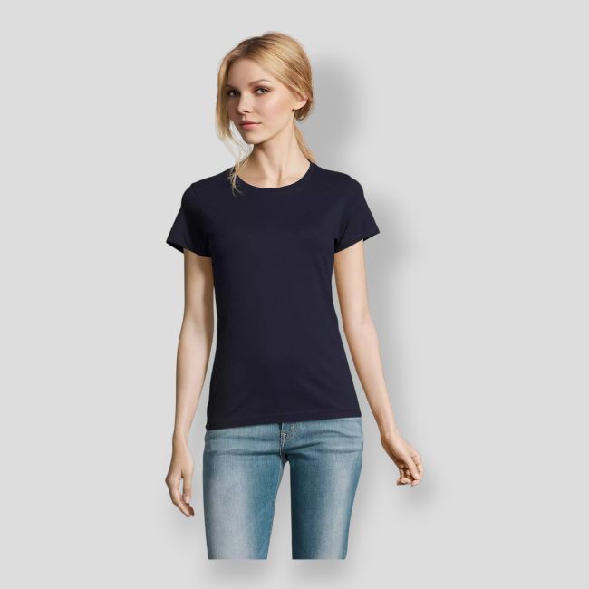 Tee-shirt col rond Imperial femme - French Marine - Sol's