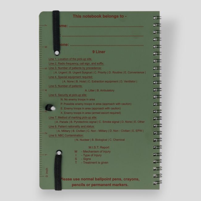 Wodoodporny notes (format A5) CD457 - Olive Green - BCB International