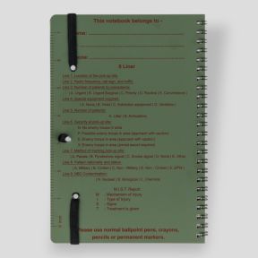 Cuaderno de notas impermeable (formato A5) CD457 - Verde Oliva - BCB International