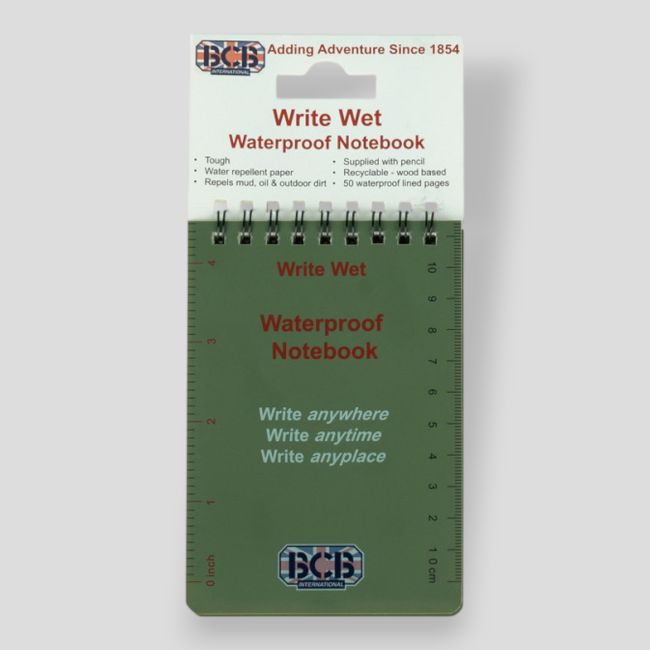 Cuaderno impermeable de bolsillo CD456 - Verde Oliva - BCB International