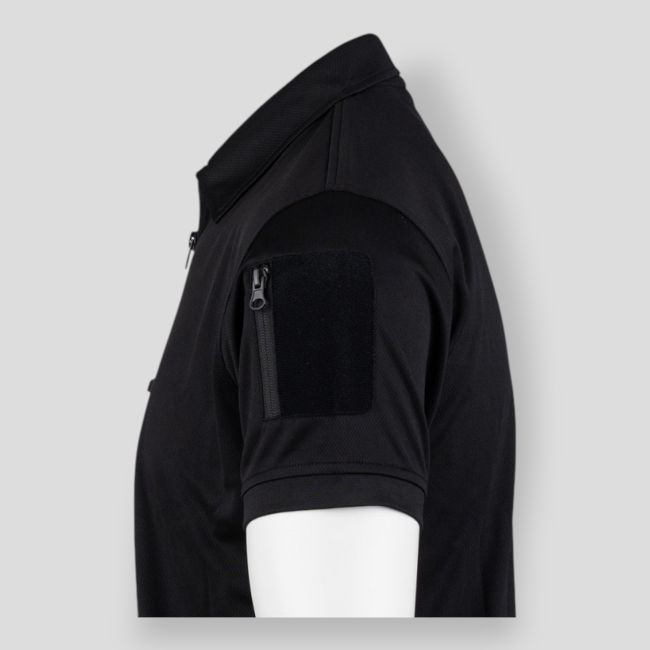 Polo taktyczne Quick Dry z zamkiem błyskawicznym - Czarne - 101 Inc